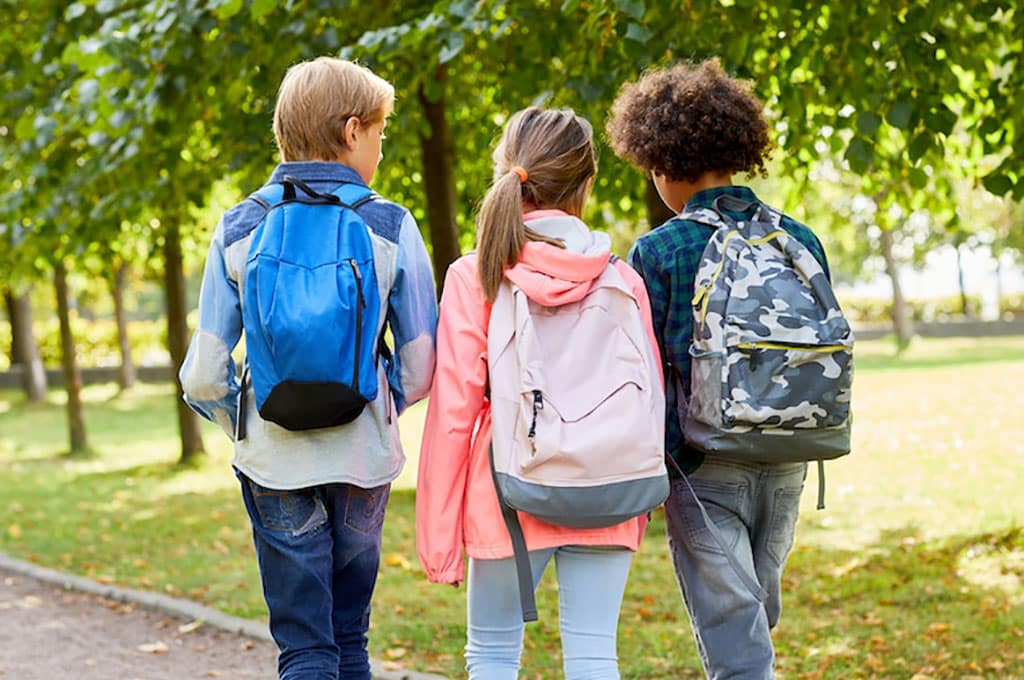 Children walking to school