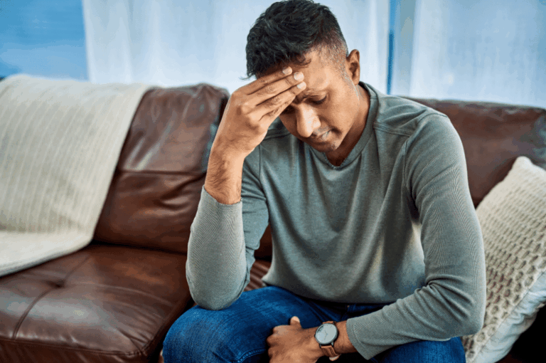 Man sitting on couch