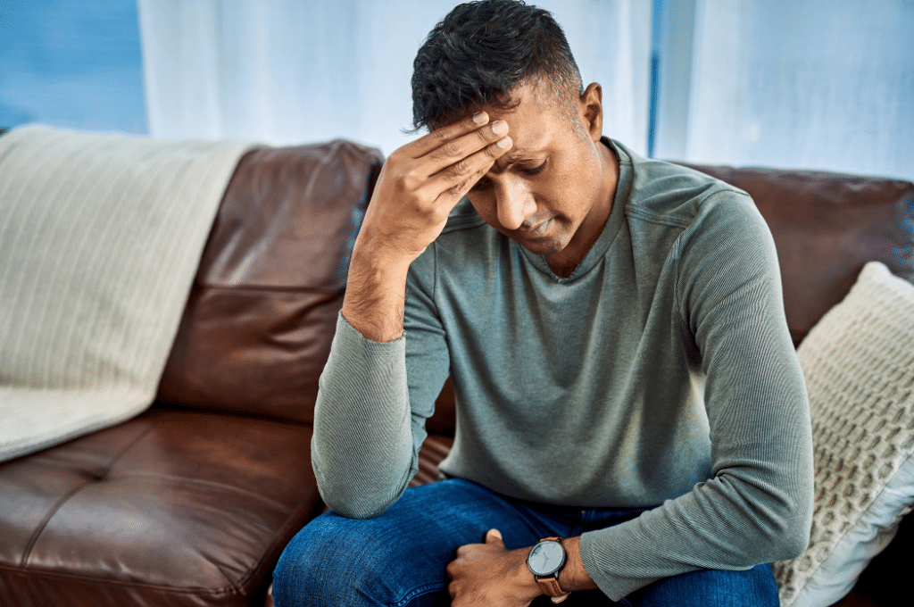 Man sitting on couch