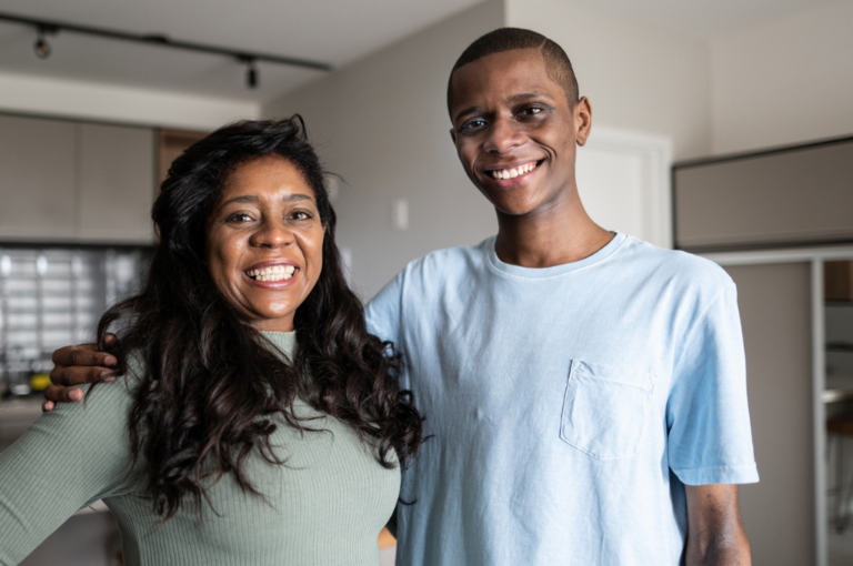 Mother with son