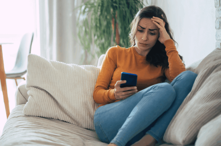 Woman looking at phone