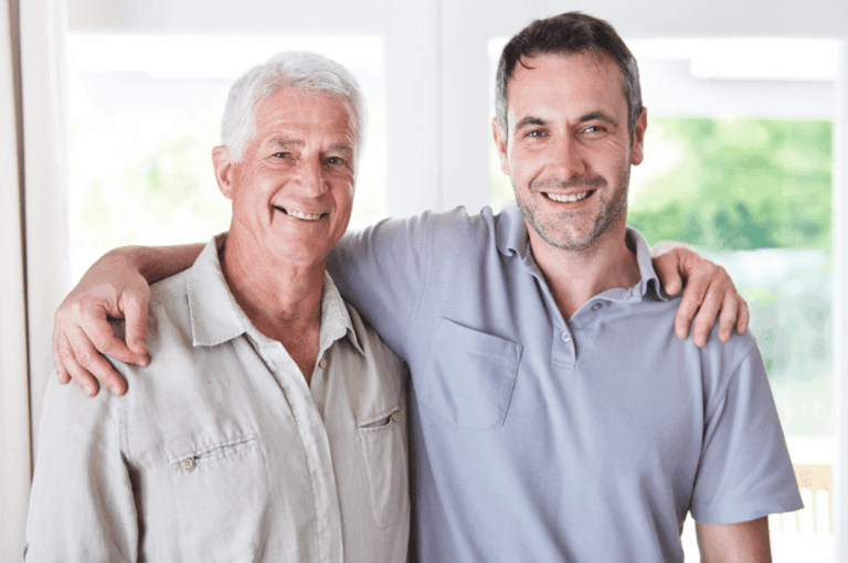 Father and Son Inside