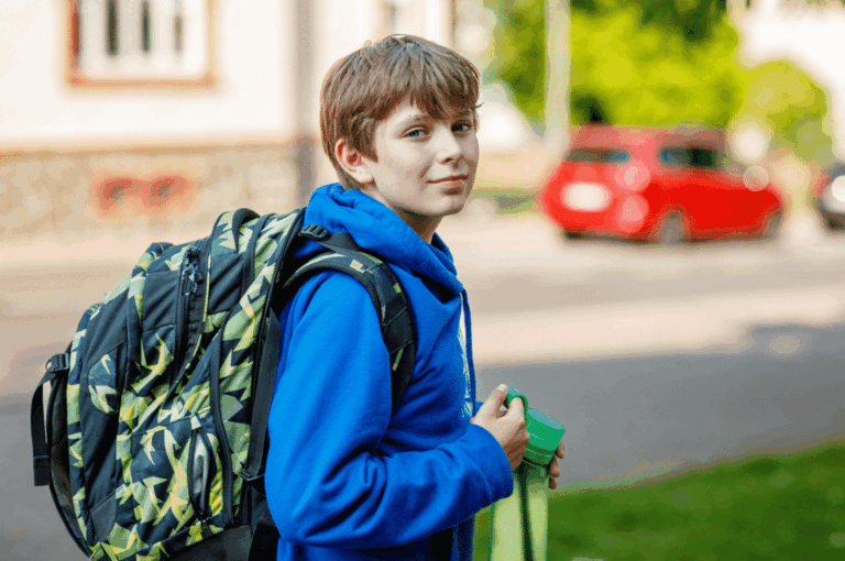 Boy at school