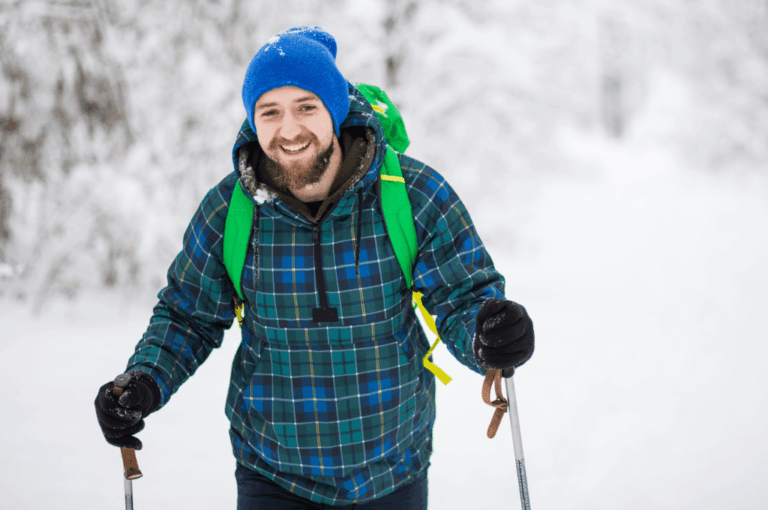 Man Skiing