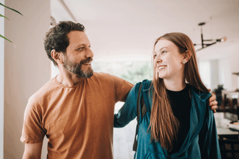 Father with daughter
