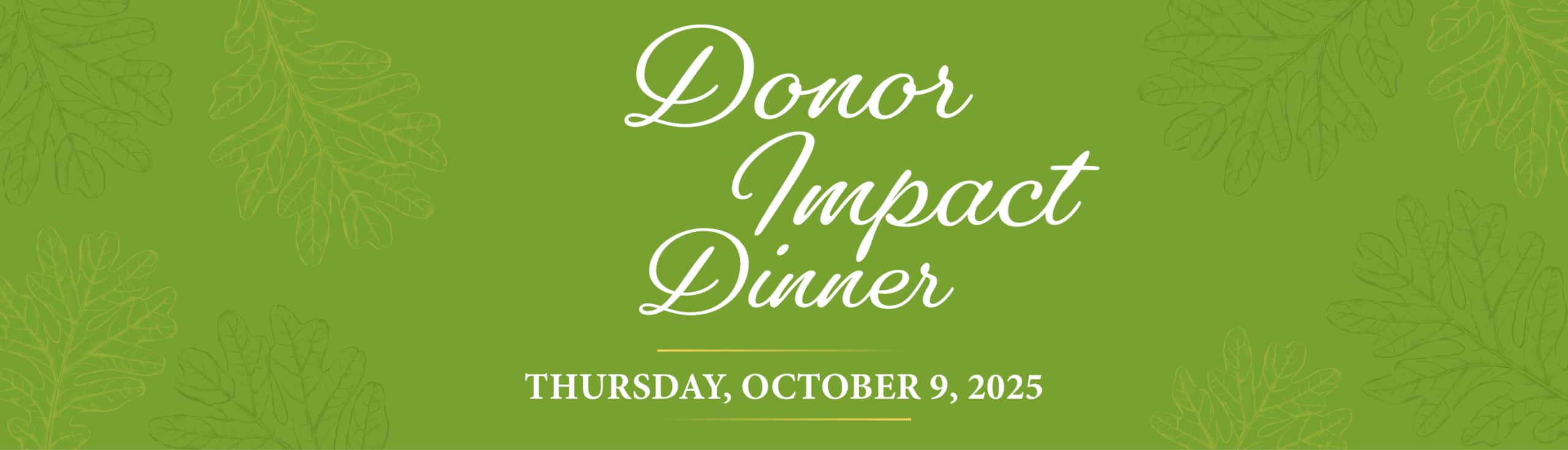 Donor Impact Dinner