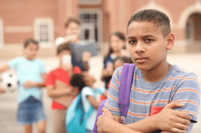 Boy being bullied at school
