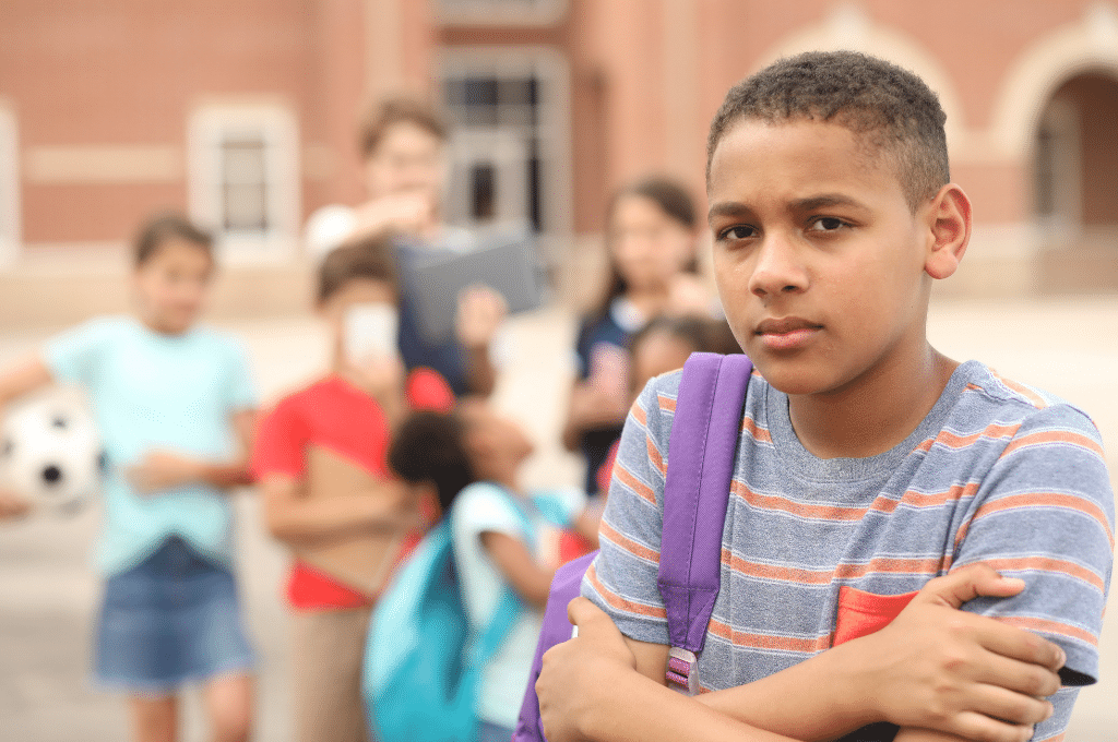 Boy being bullied at school