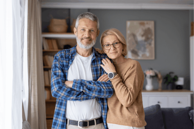 Husband and wife at home