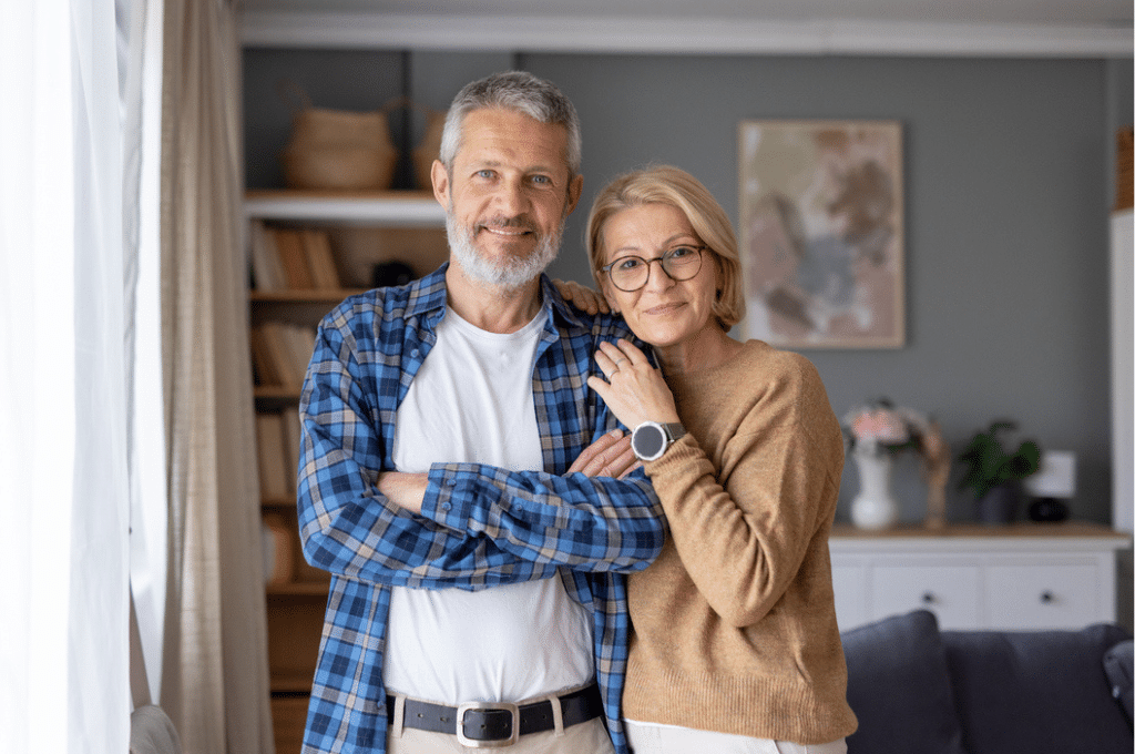 Husband and wife at home