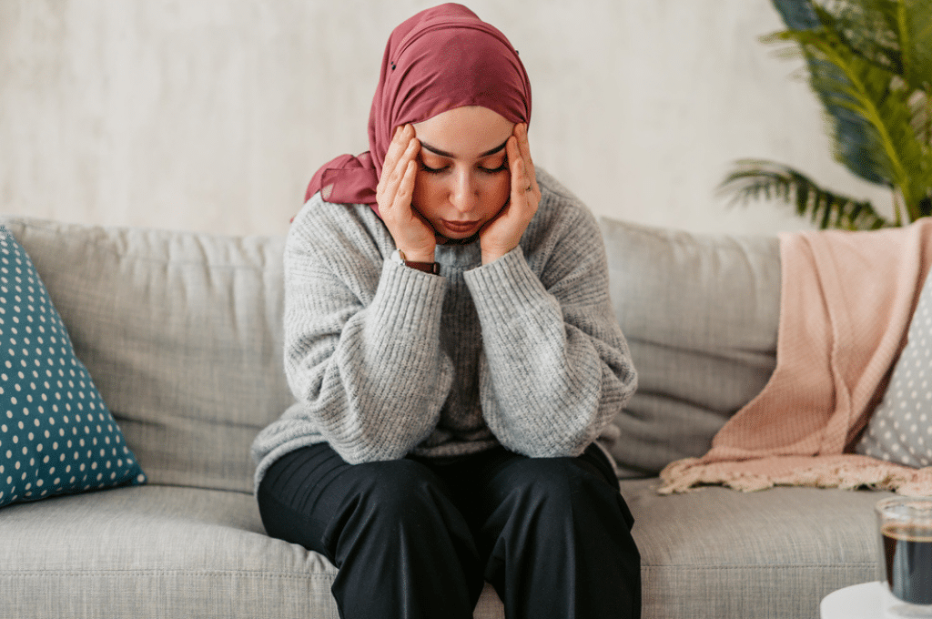 Woman stressed