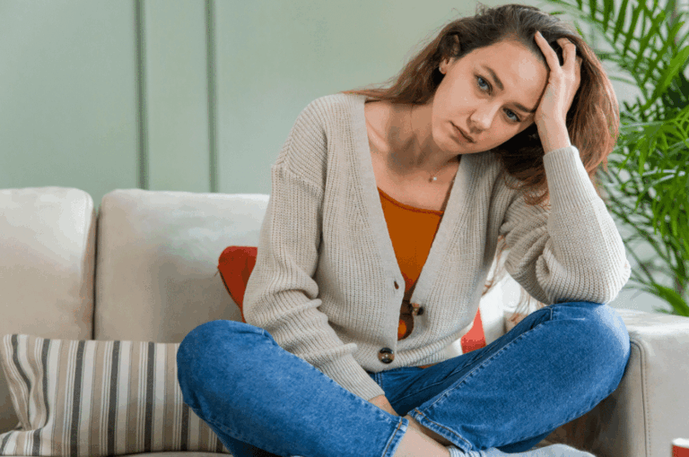 Woman unhappy at home