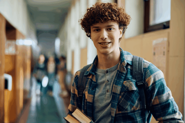 Male Freshman in college