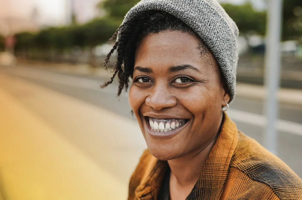 Single Woman of Color Smiling